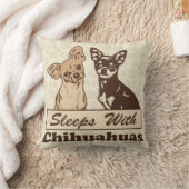 チワワとの睡眠 クッション (ブランケット)