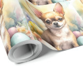 チワワとイースターエッグホリデー ラッピングペーパー (ロールコーナー)