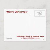 「チワワとサンタ」ドッグアートクリスマスポストカード シーズンポストカード (裏面)