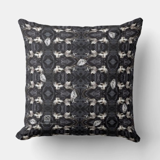 チワワとダイヤモンド クッション (正面)