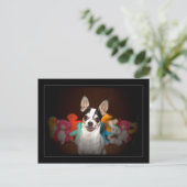 チワワと玩具 ポストカード (スタンド正面)