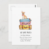 チワワと荷物引越し案内はがき ポストカード (正面/裏面)