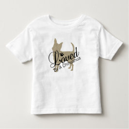 チワワに愛された幼児用Tシャツ トドラーTシャツ