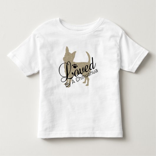 チワワに愛された幼児用Tシャツ トドラーTシャツ (正面)