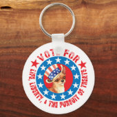 チワワに投票 キーホルダー (正面)