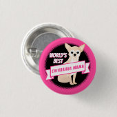 チワワのお母さんの滑らか上塗を施してある子鹿によって着色されるキー 缶バッジ (正面&裏面)