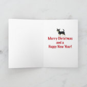 "チワワのためのサンタキス"の犬の芸術の挨拶状 シーズンカード (内部)