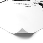 チワワのイラスト描画 ポスター (角)