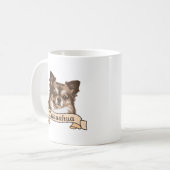 チワワのカスタムデザイン コーヒーマグカップ (正面左)