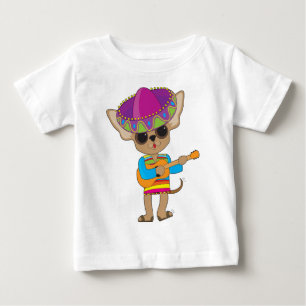 チワワのギター ベビーTシャツ