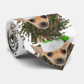 チワワのクリスマスのリース及び帽子 ネクタイ (ロール)