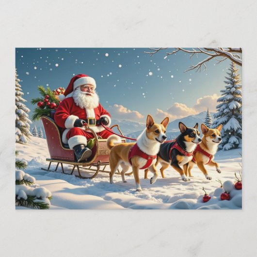 チワワのクリスマスカード シーズンカード (正面)