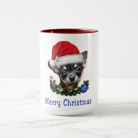 チワワのクリスマスコーヒーマグ マグカップ (中央)
