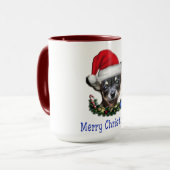 チワワのクリスマスコーヒーマグ マグカップ (正面左)