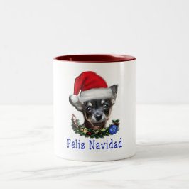 チワワのクリスマス ツートーンマグカップ