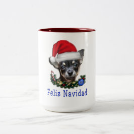 チワワのクリスマス ツートーンマグカップ