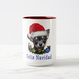チワワのクリスマス ツートーンマグカップ