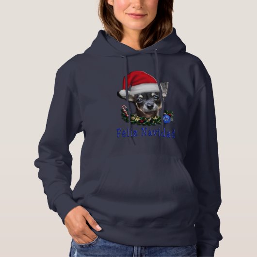 チワワのクリスマス パーカ (正面)