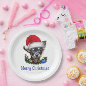 チワワのクリスマス ペーパープレート (パーティー)