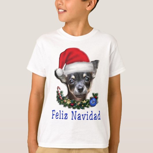 チワワのクリスマス Tシャツ (正面)