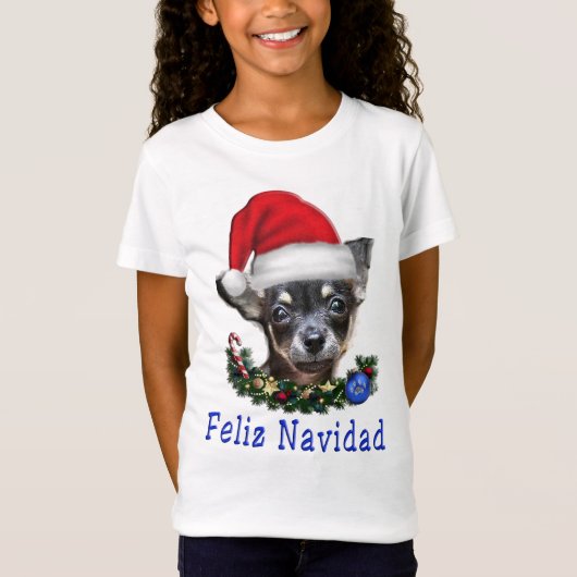 チワワのクリスマス Tシャツ (正面)
