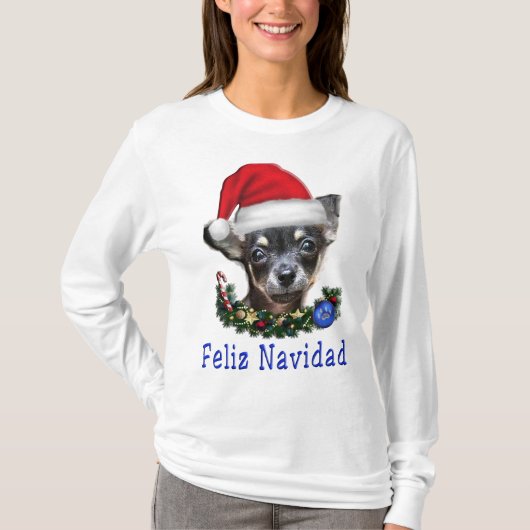 チワワのクリスマス Tシャツ (正面)