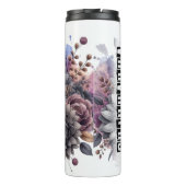 チワワのグレースケールフローラ群 タンブラー (裏面)