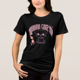 チワワのケーキ屋さん、スイーツ、リボン、動物、子犬、ガーリーテイストのチワワデザイン トライブレンドTシャツ