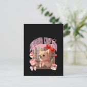 チワワのケーキ屋さん、スイーツ、子犬、リボン、cherry,girly好きのための ポストカード (スタンド正面)