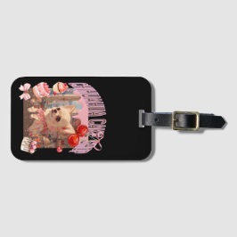 チワワのケーキ屋さん、スイーツ、子犬、リボン、cherry,girly好きのための ラゲッジタグ