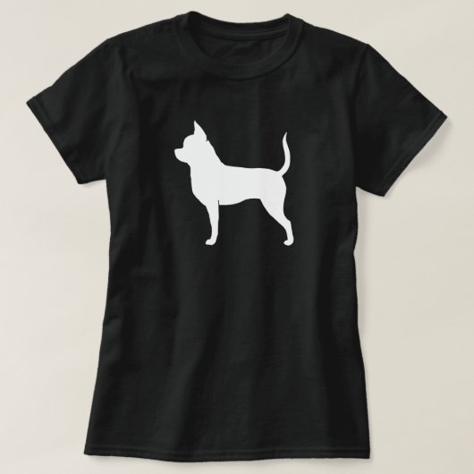 チワワのシルエット Tシャツ (デザイン正面)
