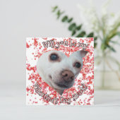 チワワのバレンタインデー フラット ホリデー カード (スタンド正面)