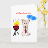 チワワのパパカード カード (黄色い花)