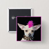 チワワのパンクボタン 缶バッジ (正面&裏面)