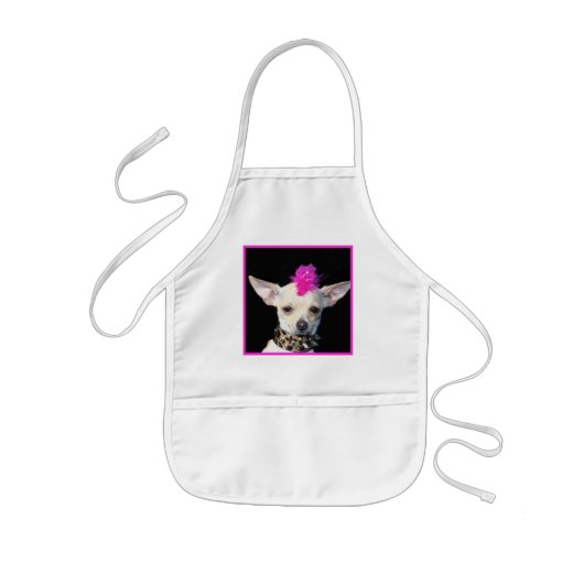 チワワのパンク 子供用エプロン (正面)