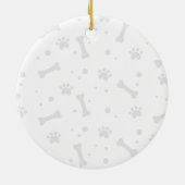 チワワのパーソナライズなクリスマスのオーナメント セラミックオーナメント (裏面)