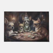 チワワのポーカー ドアマット (正面)