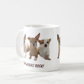 チワワのマグの石及び規則 コーヒーマグカップ (正面左)