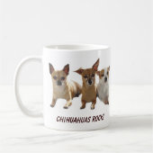 チワワのマグの石及び規則 コーヒーマグカップ (左)