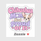 チワワのママ、小さな犬、大いなるパーソナリティ シール (シート)