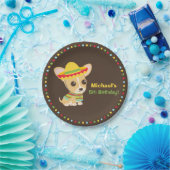 チワワのメキシコフェスタの誕生会のプレート ペーパープレート (パーティー)