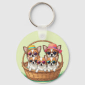 チワワの可愛い仔犬たち キーホルダー (裏面)