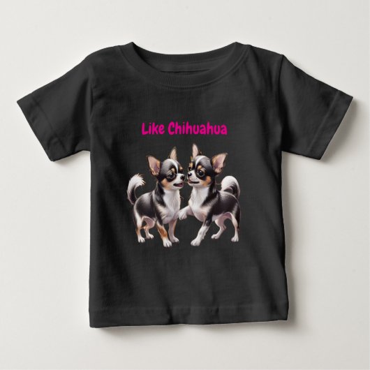 チワワの可愛い仔犬たち ベビーTシャツ (正面)