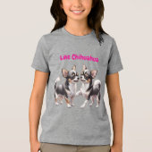 チワワの可愛い子犬たち トライブレンドTシャツ (正面)