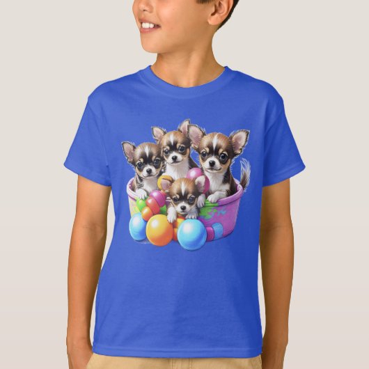 チワワの可愛い子犬たち Tシャツ (正面)