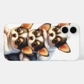 チワワの子犬のかわいいスタック Case-Mate iPhoneケース (裏面 (横))