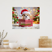 チワワの子犬のクリスマス ポスター (キッチン)