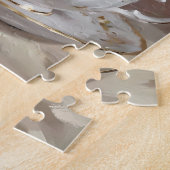 チワワの子犬をティーカップ油絵を描に、 ジグソーパズル (側面)