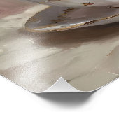 チワワの子犬をティーカップ油絵を描に、 フォトプリント            (角)