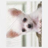 チワワの子犬 フリースブランケット (正面)